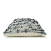 Hand-Woven Blue & Cream Boho Decorative Throw Pillow - 17.5" x 17"